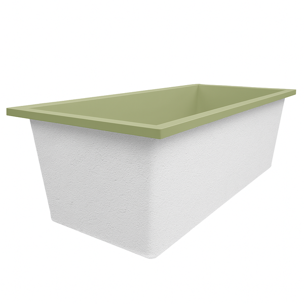 Omnitub 1900 x 900 UK deep soaking tub 600mm depth rectangular - interior detail 3