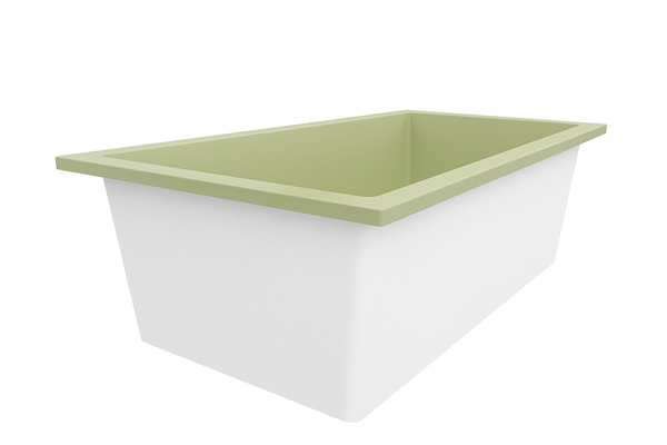 Omnitub Deluxe 1750 x 950 handmade UK deep soaking tub 600mm depth wide rectangular - product detail 3