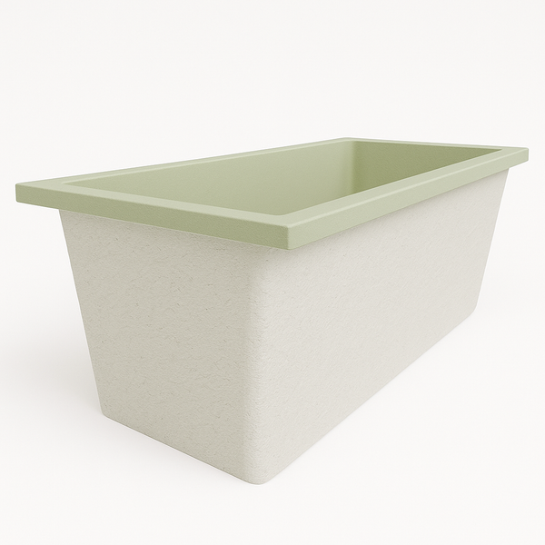 Omnitub Deluxe 1700 x 750 handmade UK deep soaking tub 600mm depth rectangular - bathroom installation 4