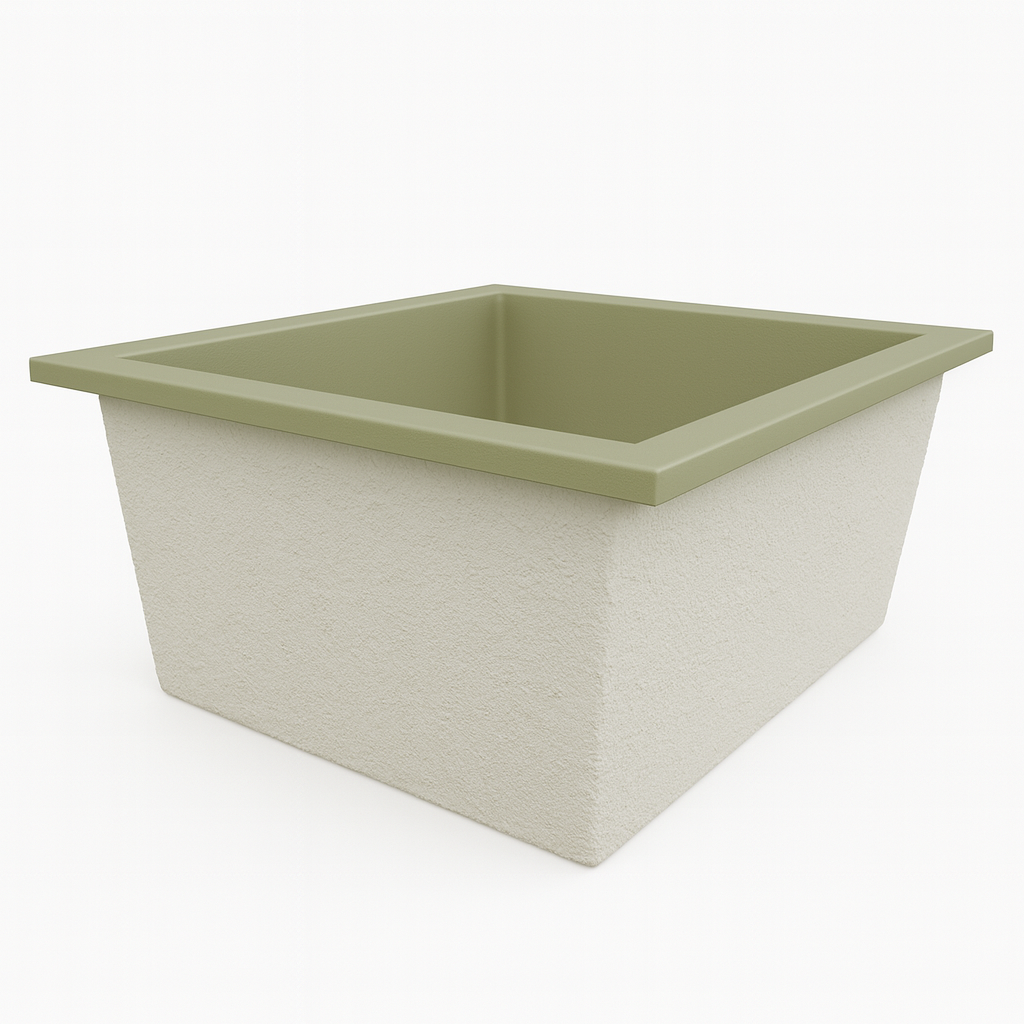 1400 L x 1200 W x 625 H. Bain profond. Omnitub Duo Flow