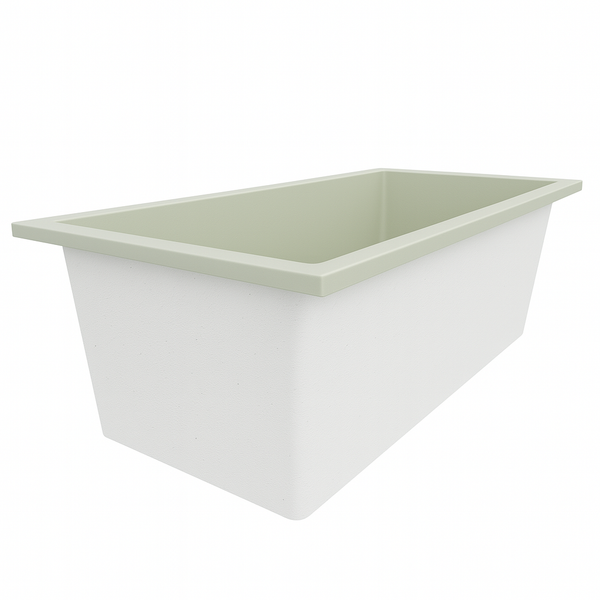 Omnitub Deluxe 1750 x 950 handmade UK deep soaking tub 600mm depth wide rectangular - alternate angle 3