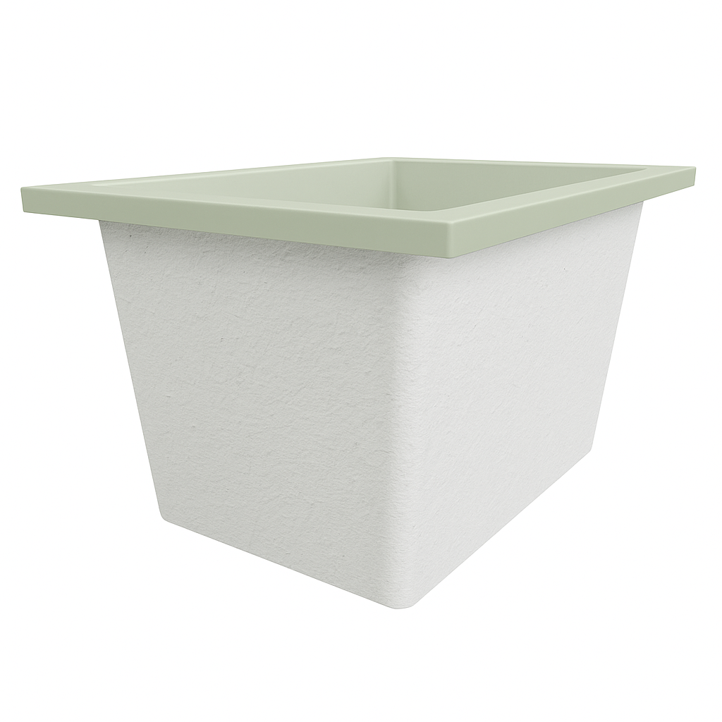 Omnitub 1050 x 750 Deep Soaking Bathtub – 600mm Internal Depth – Rectangular