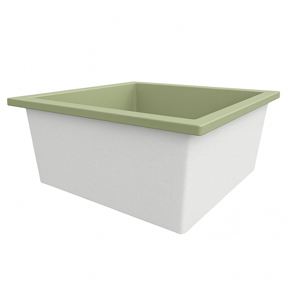 Omnitub 1200 x 1200 deep soaking tub 600mm depth square - colour detail 3