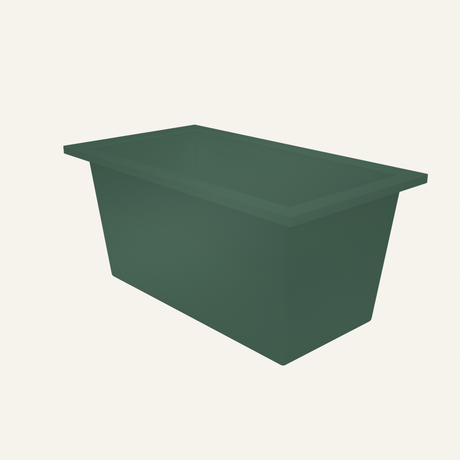 Omnitub 1350 x 750 handmade deep soaking tub 600mm depth in Holly Green