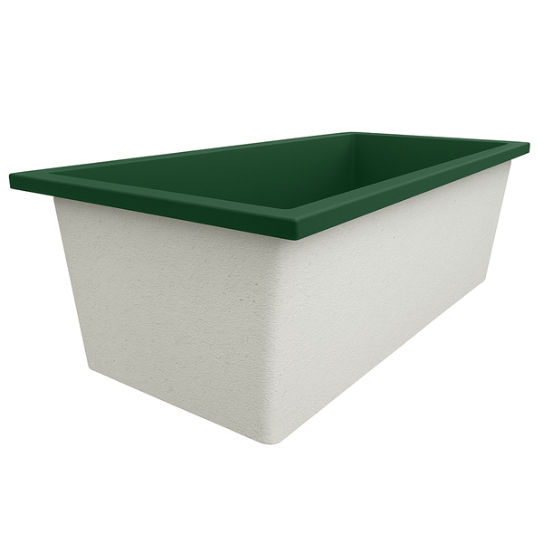 Omnitub 1900 x 900 UK deep soaking tub 600mm depth rectangular - close-up detail 3