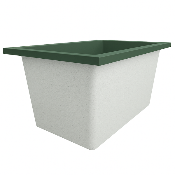 Omnitub Solo Supreme 1250 x 850 UK deep soaking tub 600mm depth rectangular - side angle 4