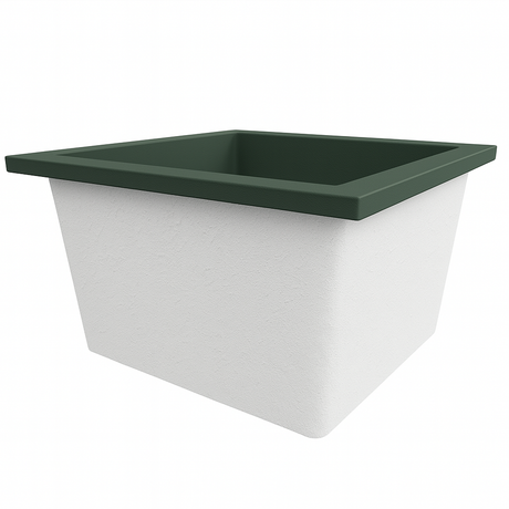1050 L x 1050 W x 625 H. Petite baignoire profonde. Omnitub Duo