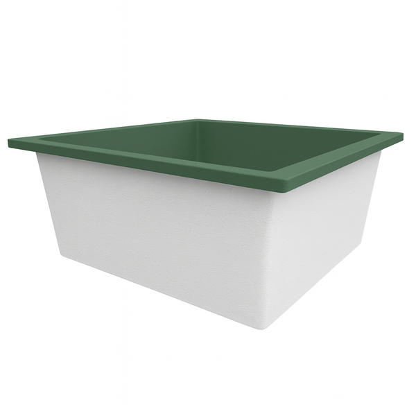 Omnitub 1200 x 1200 deep soaking tub 600mm depth square - styled setting 3