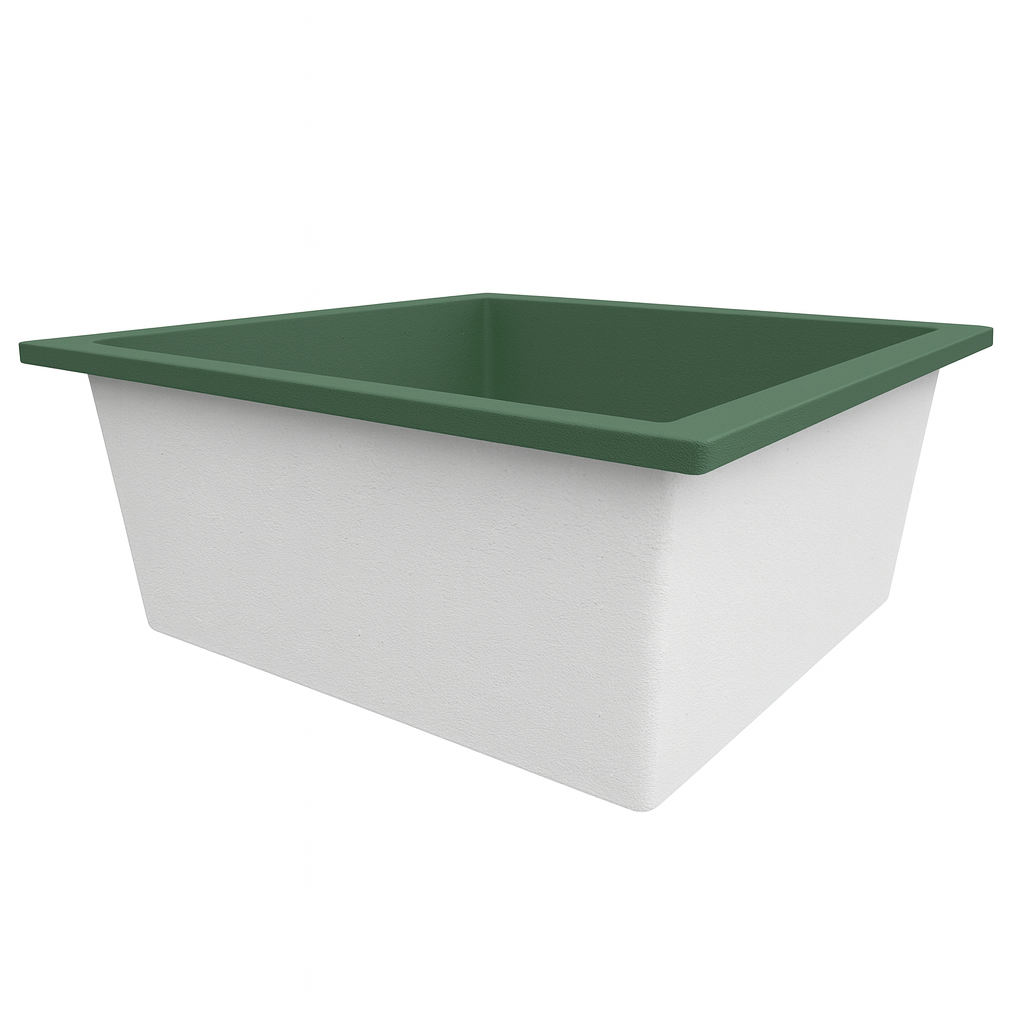 1400 L x 1400 W x 625 H. Bain profond. Omnitub Duo Extrême