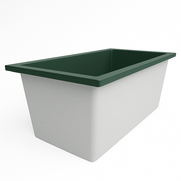 Omnitub 1500 x 800 handmade UK deep soaking tub 600mm depth rectangular - finish and texture 4