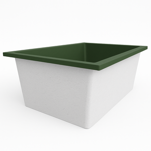 Omnitub Solo Extreme 1600 x 1050 handmade UK deep soaking tub 600mm depth wide rectangular - side angle 5
