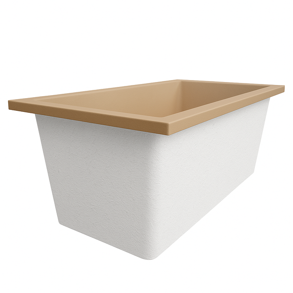 Omnitub Solo Extreme 1600 x 800 handmade UK deep soaking tub 600mm depth rectangular - product detail 4