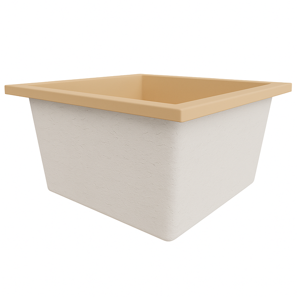 Omnitub Duo Square 1050 x 1050 deep soaking tub 600mm depth square - configuration detail 3