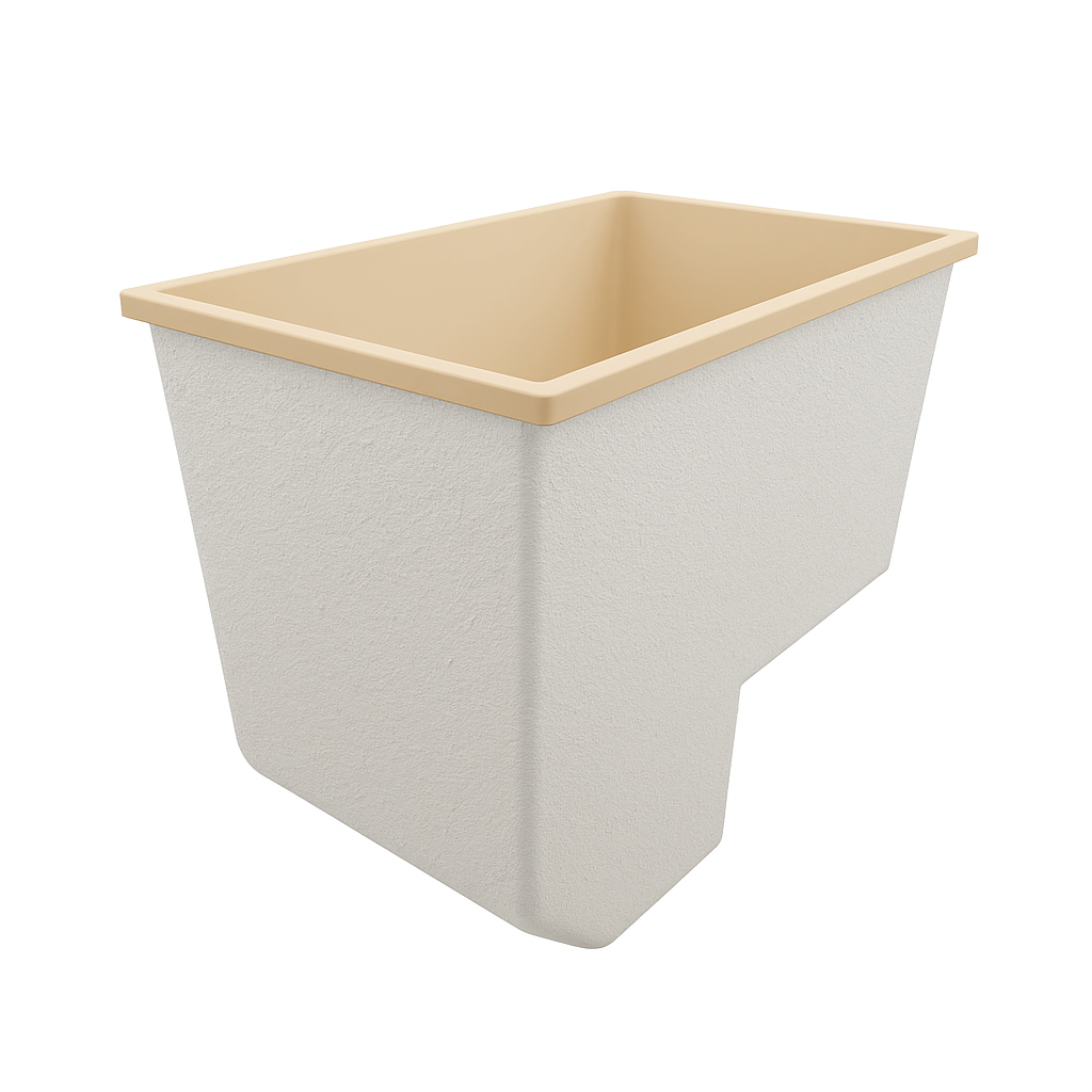 Deep Bathtub With Seat 1100 L x 700 W x 1000 Depth Handmade by Omnitub