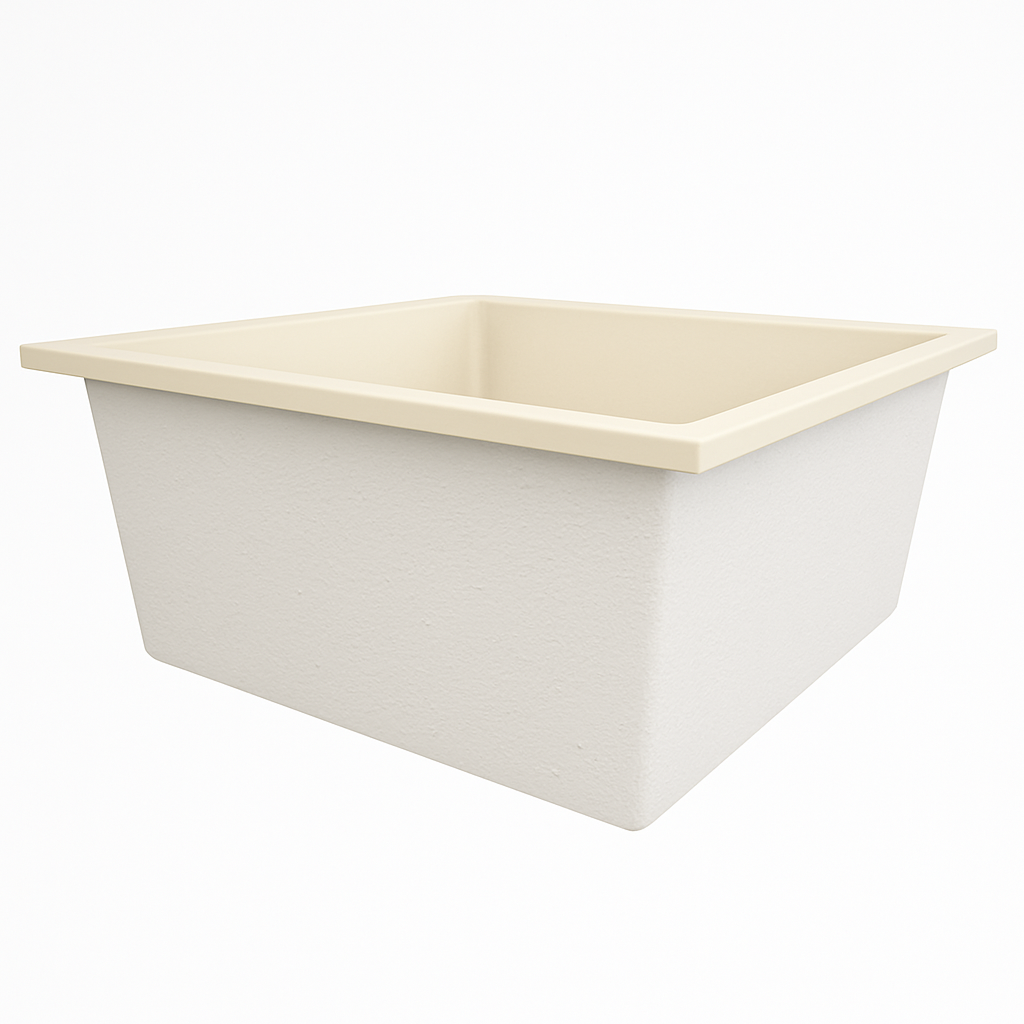 1400 L x 1400 W x 625 H. Bain profond. Omnitub Duo Extrême