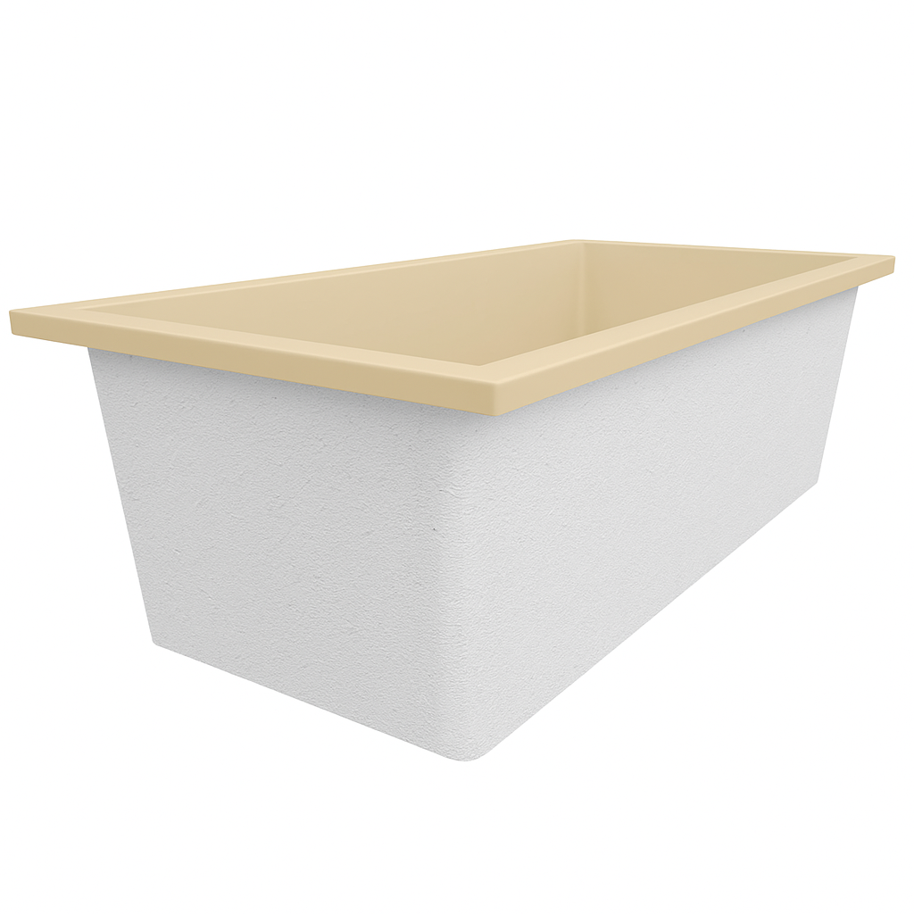 1900 L x 900 W x 625 H. Bain profond. Omnitub de luxe supplémentaire