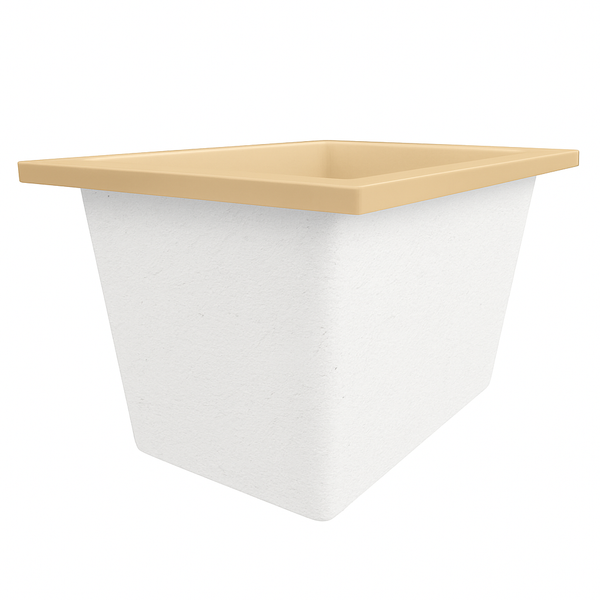 Omnitub Solo Max 1050 x 800 handmade UK deep soaking tub 600mm depth rectangular - side angle 4