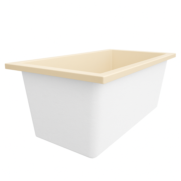 Omnitub 1500 x 800 deep soaking tub 600mm depth rectangular - main product view 4