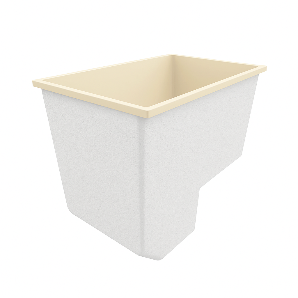 Deep Bathtub With Seat 1100 L x 700 W x 1000 Depth Handmade by Omnitub