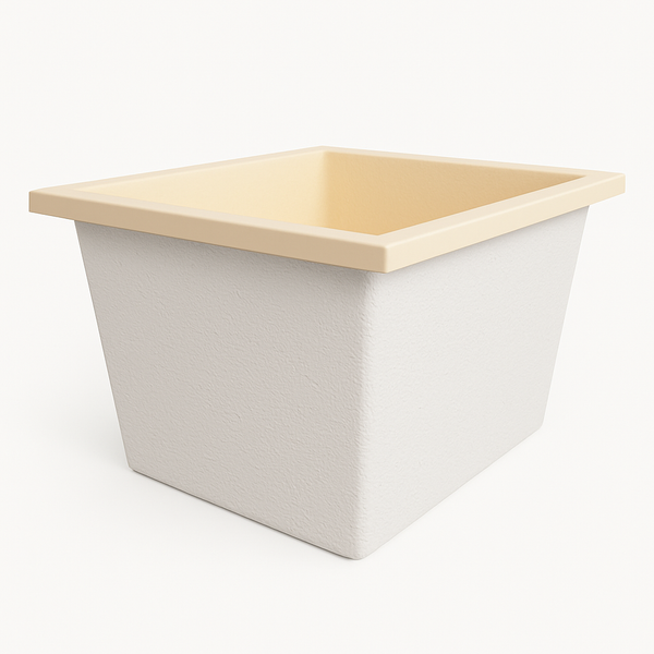 Omnitub Solo Extra 1150 x 900 handmade UK deep soaking tub 600mm depth rectangular - close-up detail 5