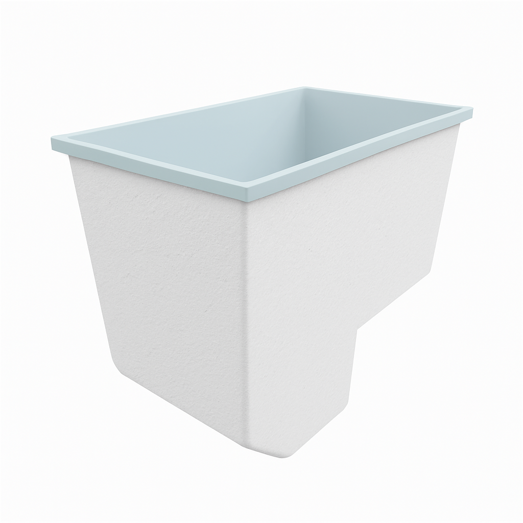 Deep Bathtub With Seat 1100 L x 700 W x 1000 Depth Handmade by Omnitub