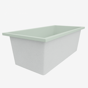 Deep Bathtub 1750 L x 950 W x 600 Soaking Depth Handmade by Omnitub
