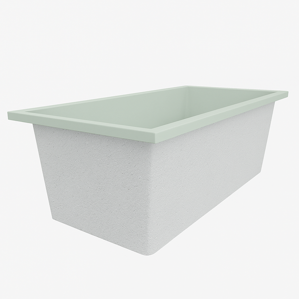 Omnitub Deluxe 1750 x 950 handmade UK deep soaking tub 600mm depth wide rectangular - configuration detail 3