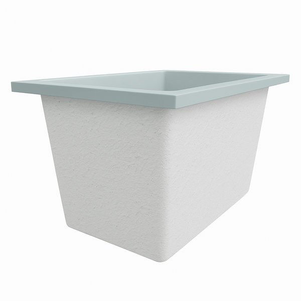 Omnitub Solo Max 1050 x 800 handmade UK deep soaking tub 600mm depth rectangular - top-down view 4