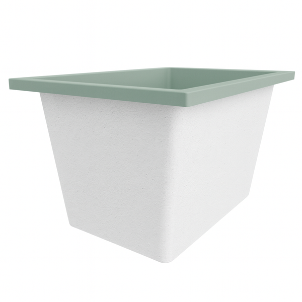Omnitub Solo Max 1050 x 800 handmade UK deep soaking tub 600mm depth rectangular - interior detail 4