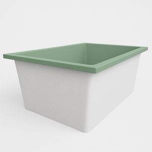 Omnitub Solo Extreme 1600 x 1050 handmade UK deep soaking tub 600mm depth wide rectangular - close-up detail 5