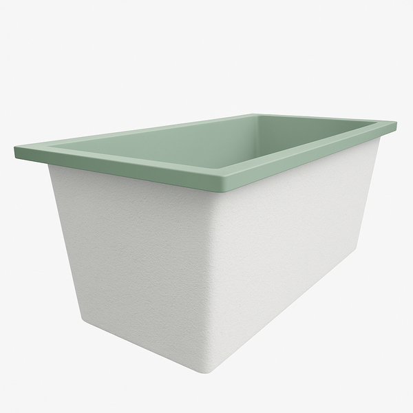 Omnitub Solo Extreme 1600 x 800 handmade UK deep soaking tub 600mm depth rectangular - colour detail 4