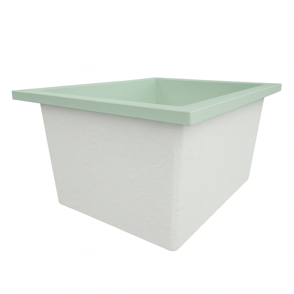 Omnitub Solo Extra 1150 x 900 handmade UK deep soaking tub 600mm depth rectangular - dimensions overview 5