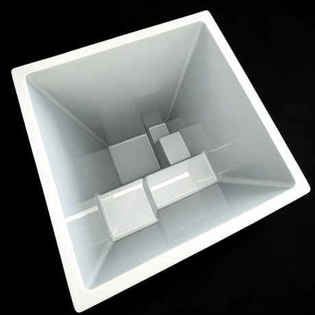 Omnitub 1000 x 1000 plunge tub 1500mm depth stepped square - main product view
