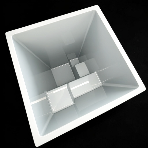 Omnitub 1000 x 1000 plunge tub 1500mm depth stepped square - main product view