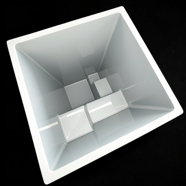 Omnitub 1000 x 1000 plunge tub 1500mm depth stepped square - main product view