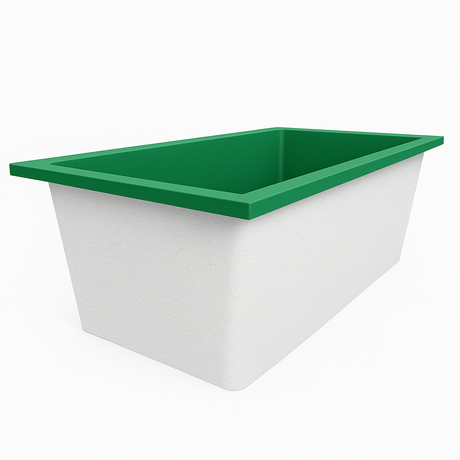 Deep Bathtub 1750 L x 950 W x 600 Soaking Depth Handmade by Omnitub