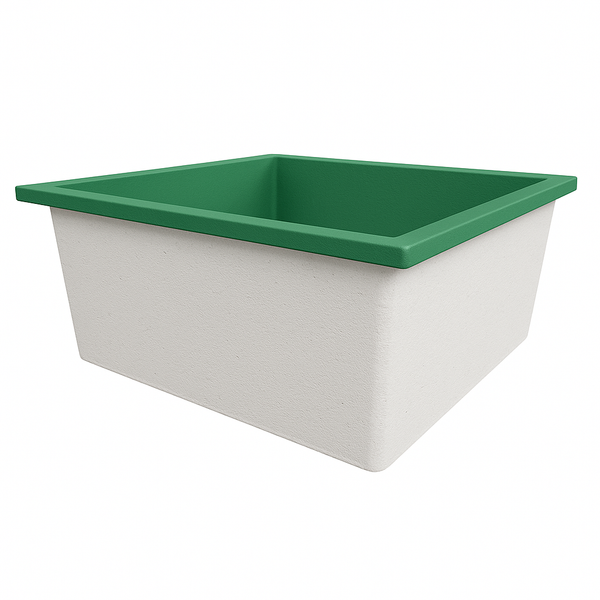 Omnitub Duo Ultra 1500 x 1500 handmade deep soaking tub 600mm depth square - interior detail 4