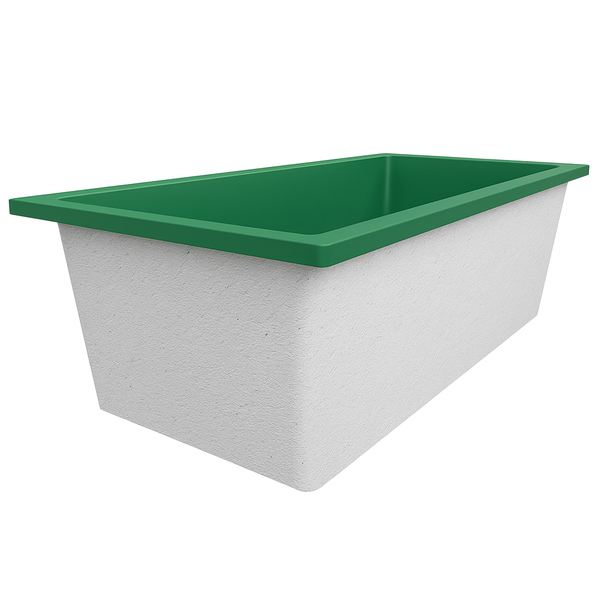 Omnitub 1900 x 900 UK deep soaking tub 600mm depth rectangular - product detail 3