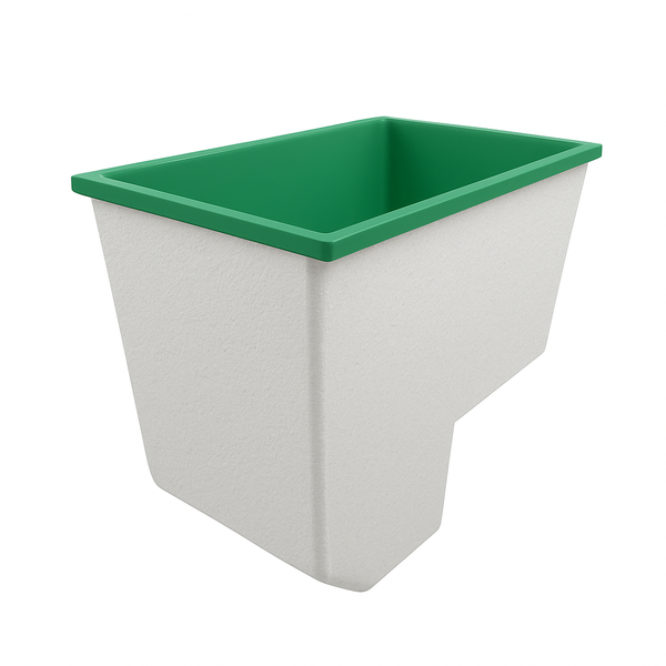 Omnitub 1100 x 700 handmade UK seated soaking tub 1000mm depth rectangular - product detail 4