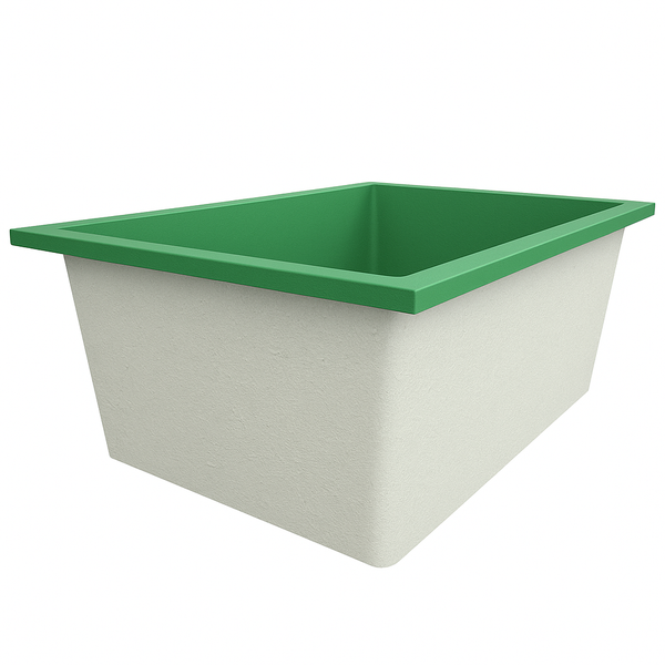 Omnitub Solo Plus 1250 x 1050 handmade UK deep soaking tub 600mm depth wide rectangular - colour detail 4