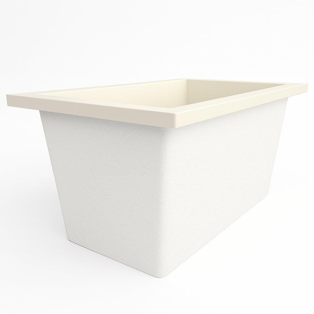 Omnitub 1250 x 750 Deep Soaking Bathtub – 600mm Internal Depth – Rectangular
