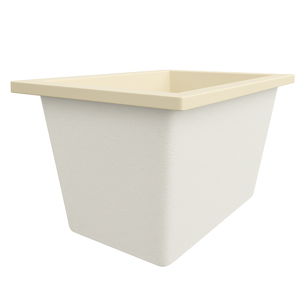 Omnitub Solo Max 1050 x 800 handmade UK deep soaking tub 600mm depth rectangular - close-up detail 4