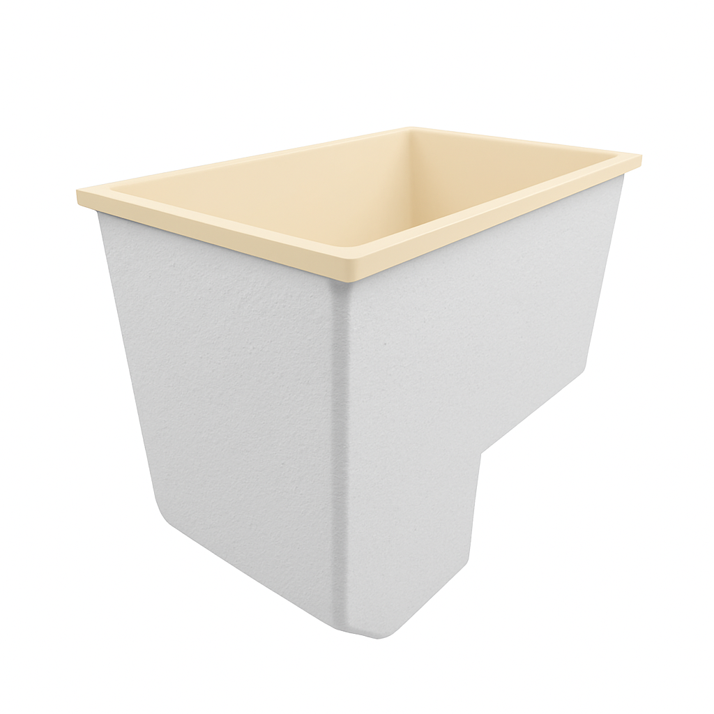 Deep Bathtub With Seat 1100 L x 700 W x 1000 Depth Handmade by Omnitub