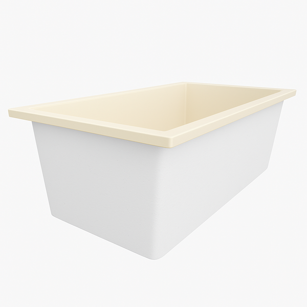 Omnitub Deluxe 1750 x 950 handmade UK deep soaking tub 600mm depth wide rectangular - gallery image 3
