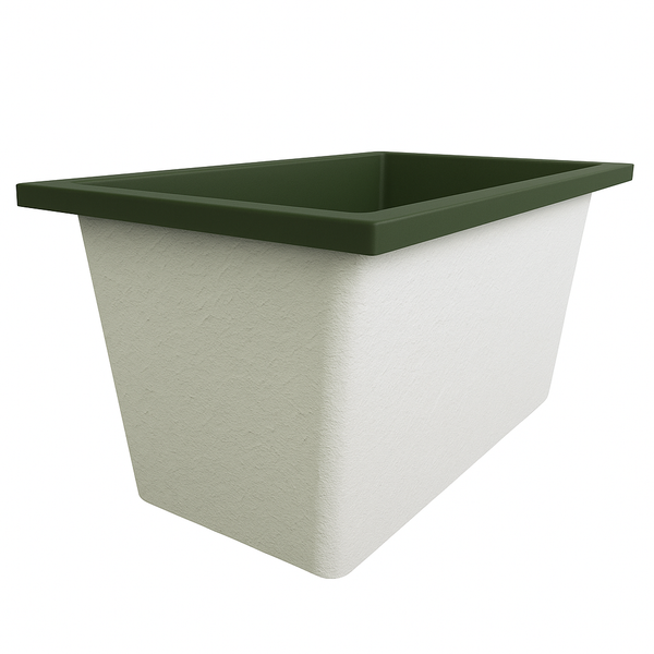 Omnitub Solo Supreme 1250 x 850 UK deep soaking tub 600mm depth rectangular - dimensions overview 4
