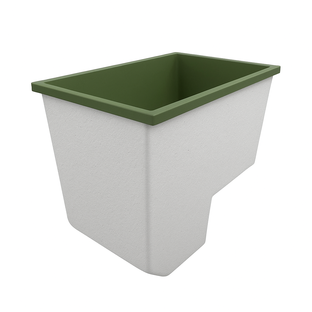Deep Bathtub With Seat 1100 L x 700 W x 1000 Depth Handmade by Omnitub