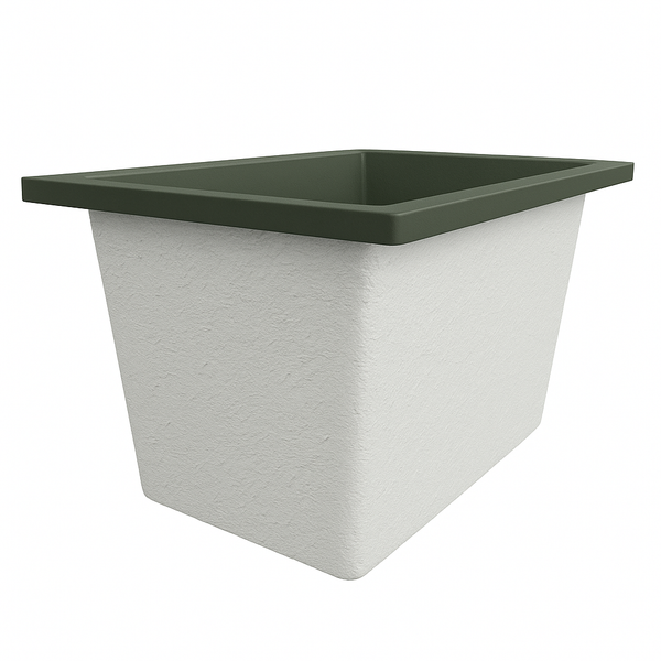 Omnitub Solo Max 1050 x 800 handmade UK deep soaking tub 600mm depth rectangular - lifestyle setting 4