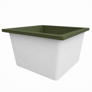 Deep Bathtub 1050 L x 1050 W x 600 Soaking Depth Handmade by Omnitub