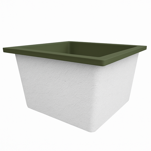 Omnitub Duo Square 1050 x 1050 deep soaking tub 600mm depth square - gallery image 3