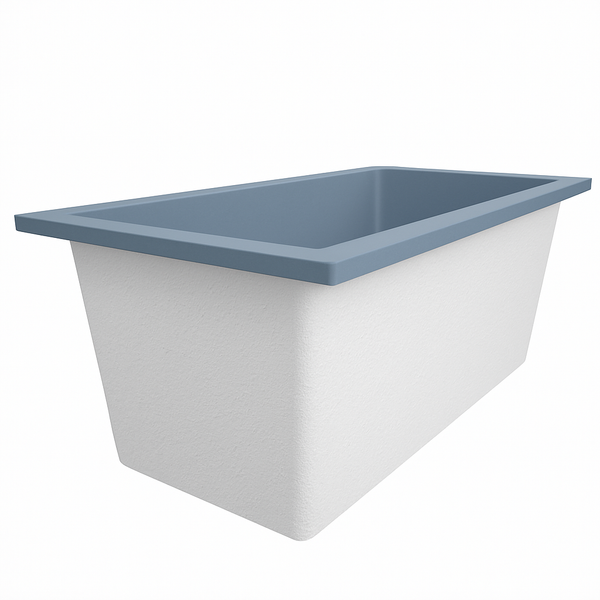 Omnitub 1500 x 800 handmade UK deep soaking tub 600mm depth rectangular - configuration detail 4